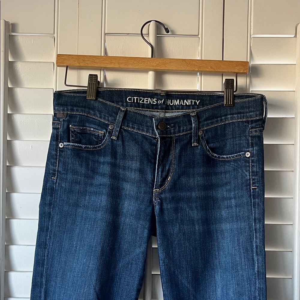 Citizens of Humanity Dark Blue Flare Jeans - Picture 2 of 7